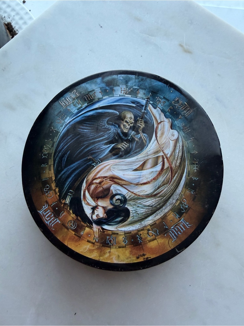 Alchemy Gothic 2008 Cork Metal Coaster Set Tin Box Dark Fantasy
